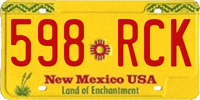 NM license plate 598RCK