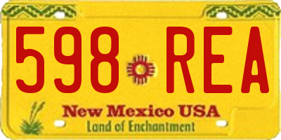 NM license plate 598REA