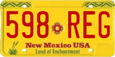 NM license plate 598REG