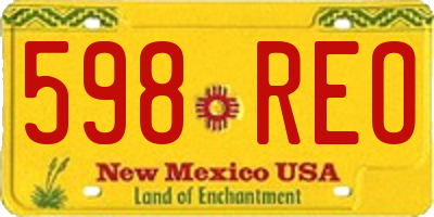 NM license plate 598REO