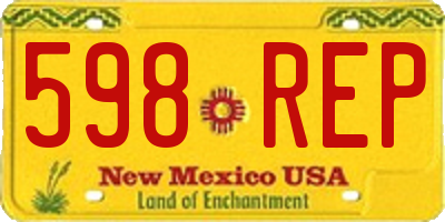 NM license plate 598REP