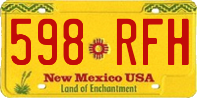 NM license plate 598RFH