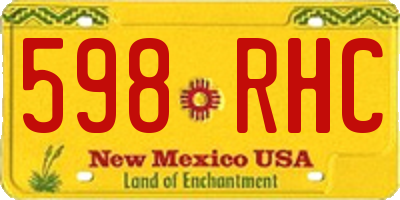 NM license plate 598RHC
