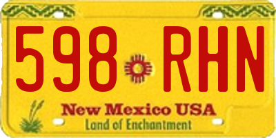 NM license plate 598RHN