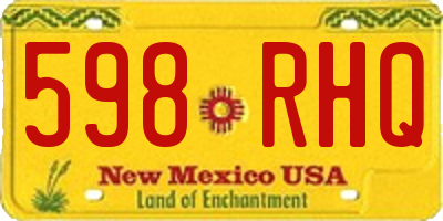 NM license plate 598RHQ