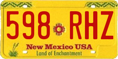 NM license plate 598RHZ