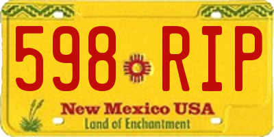 NM license plate 598RIP