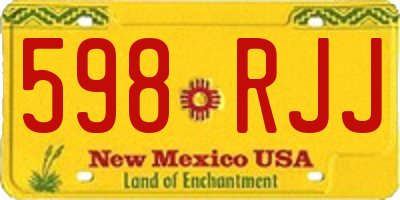 NM license plate 598RJJ