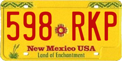 NM license plate 598RKP