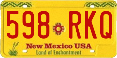 NM license plate 598RKQ