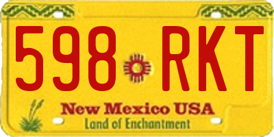 NM license plate 598RKT