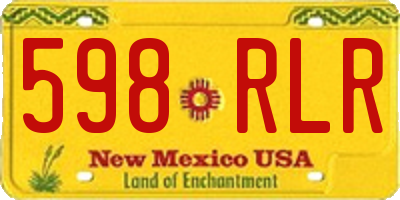 NM license plate 598RLR