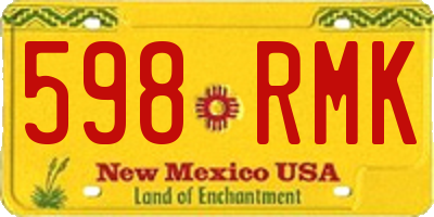 NM license plate 598RMK