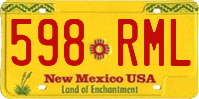 NM license plate 598RML