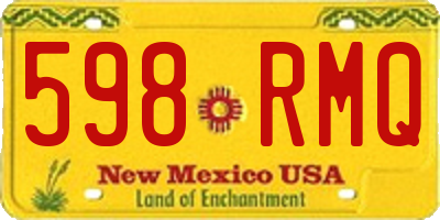 NM license plate 598RMQ