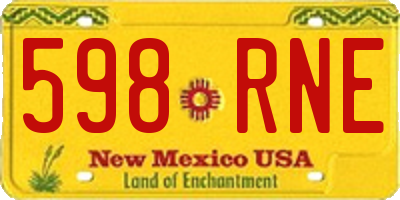 NM license plate 598RNE