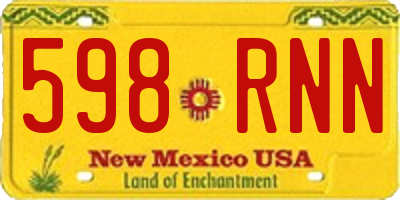 NM license plate 598RNN