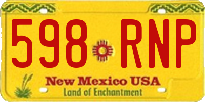 NM license plate 598RNP