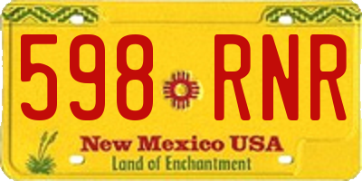 NM license plate 598RNR
