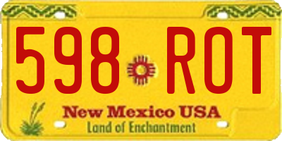 NM license plate 598ROT