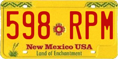 NM license plate 598RPM