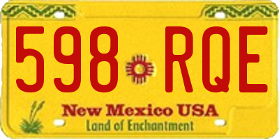 NM license plate 598RQE