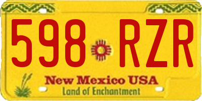 NM license plate 598RZR