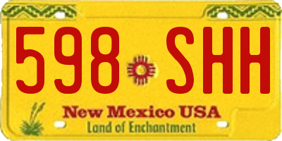 NM license plate 598SHH