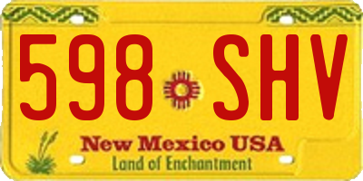 NM license plate 598SHV
