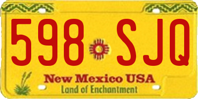 NM license plate 598SJQ