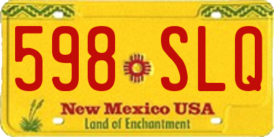 NM license plate 598SLQ