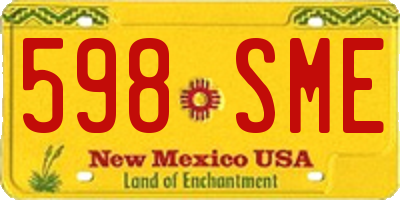 NM license plate 598SME