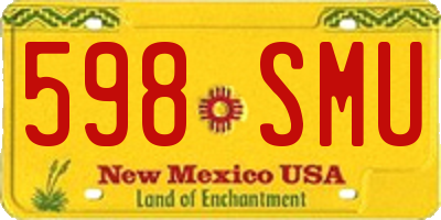 NM license plate 598SMU