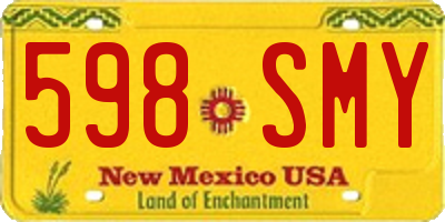 NM license plate 598SMY