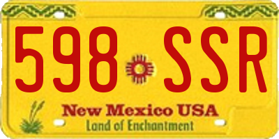 NM license plate 598SSR