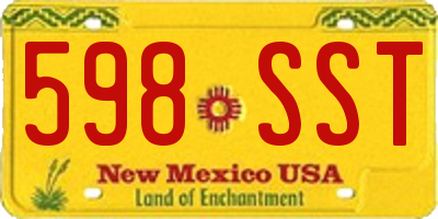 NM license plate 598SST