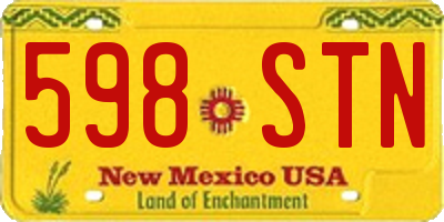 NM license plate 598STN