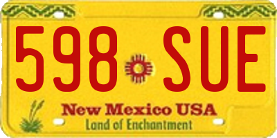 NM license plate 598SUE