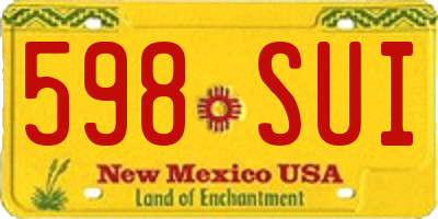 NM license plate 598SUI