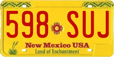 NM license plate 598SUJ