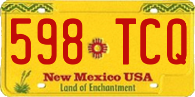 NM license plate 598TCQ