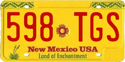 NM license plate 598TGS