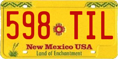 NM license plate 598TIL