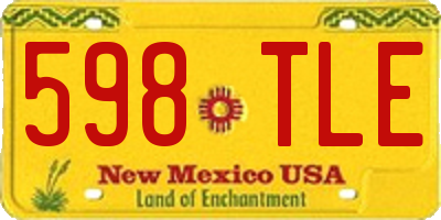 NM license plate 598TLE