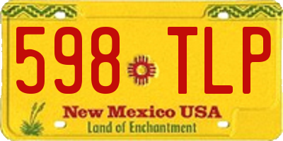 NM license plate 598TLP