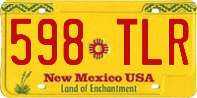 NM license plate 598TLR