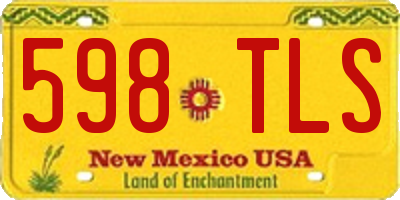NM license plate 598TLS