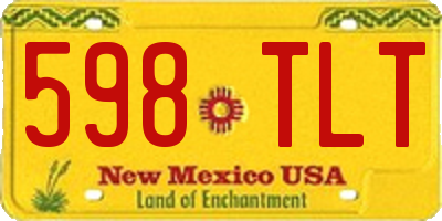 NM license plate 598TLT
