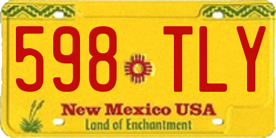 NM license plate 598TLY