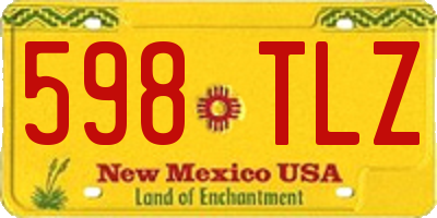 NM license plate 598TLZ